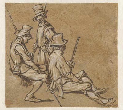 Gruppe von drei Soldaten von Jan van de Velde (II)