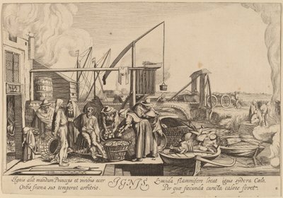 Feuer von Jan van de Velde II after Willem Buytewech