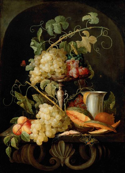 Stillleben mit Früchten, 1650-1660 von Jan van den Hecke