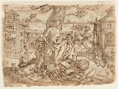 Apollo (Litterae) von Jan van der Straet, called Stradanus