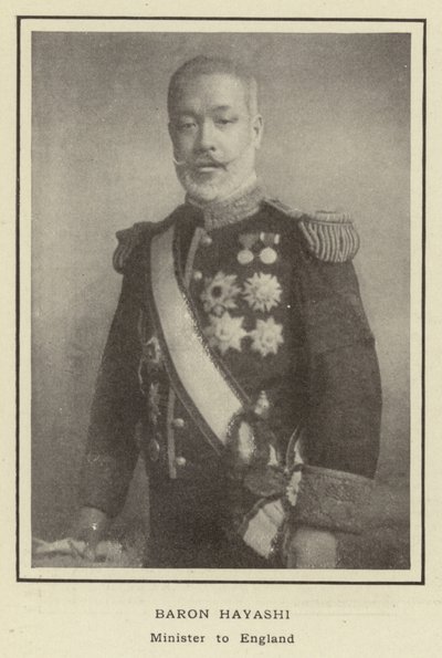 Baron Hayashi, Minister in England von Japanese Photographer