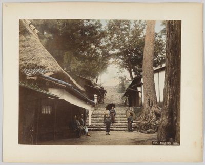 Midzutani, Nara, Japan (handkoloriertes s/w-Foto) von Japanese Photographer