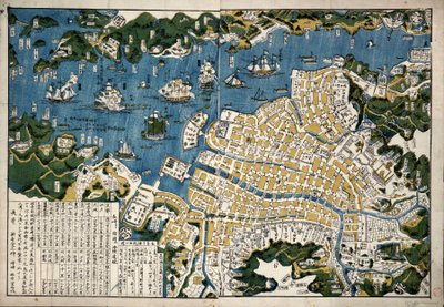 Karte von Nagasaki, Japan, ca. 1868 von Japanese School