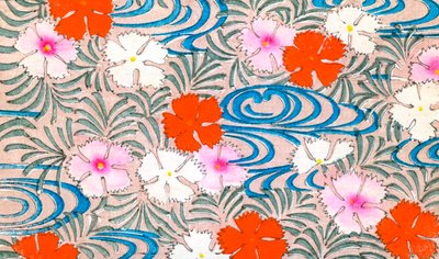Holzschnitt von Nelkenblumen von Japanese School