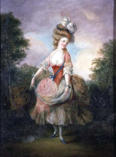 Tänzerin mit einem Federhut von Jean Frederic Schall