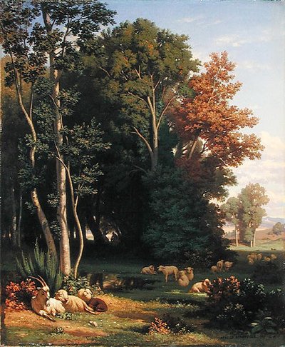 Landschaft und Tiere von Jean Achille Benouville