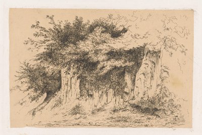 Sträucher auf einem Erddamm von Jean Alexis Achard
