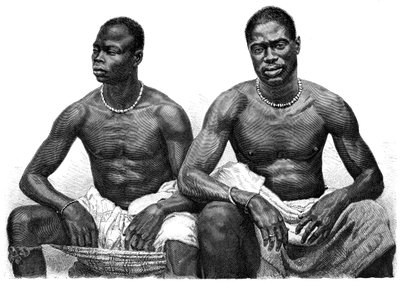 Zwei Männer aus Assinie, Guinea, ca. 1860-1920 von Jean Andre Rixens