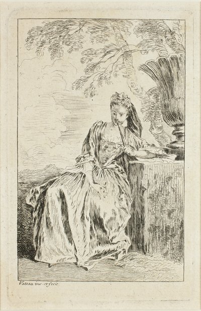Modische Figuren von Jean Antoine Watteau