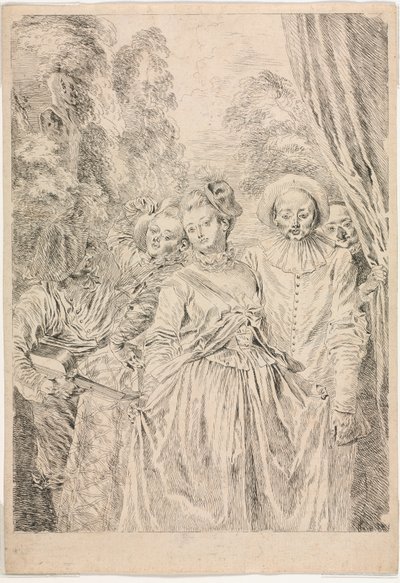 Die Kleider sind italienisch von Jean Antoine Watteau