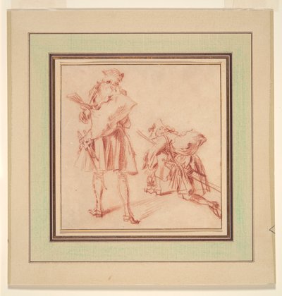 Zwei Rekruten von Jean Antoine Watteau