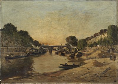 Die Seine und Pont Marie von Jean Baptiste Antoine Guillemet