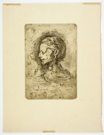 Weiblicher Kopf von Jean Baptiste Carpeaux