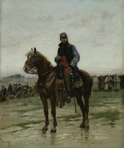 Ein berittener Offizier von Jean Baptiste Edouard Detaille