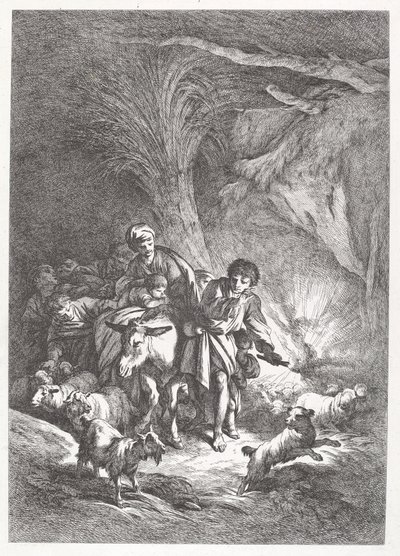 Die Flucht nach Ägypten von Jean Baptiste Huet