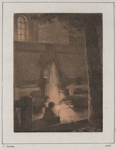 Kinder mit Kerze von Jean Baptiste Isabey
