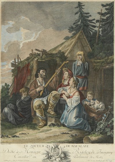Der Balalaika-Spieler, 1765 von Jean Baptiste Le Prince