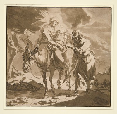 Die Flucht nach Ägypten von Jean Baptiste Le Prince