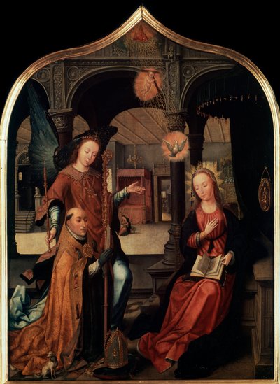 Die Verkündigung, Triptychon, Mitteltafel, 1517 von Jean Bellegambe
