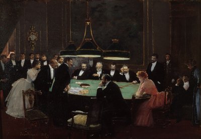 Das Spielzimmer des Casinos, 1889 von Jean Beraud