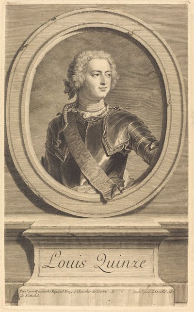 Ludwig XV. von Jean Daullé after Hyacinthe Rigaud