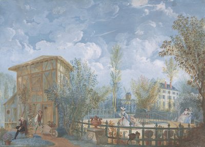 Figuren in einem Garten, 1784 von Jean Démosthène Dugourc