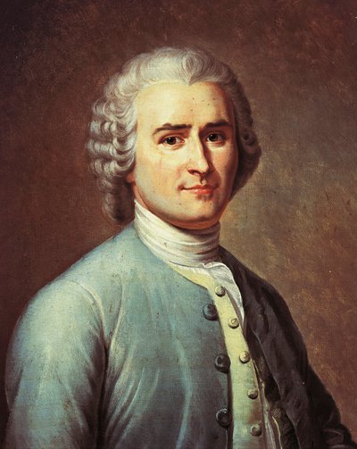 Porträt von Jean-Jacques Rousseau von Jean Edouard Lacretelle