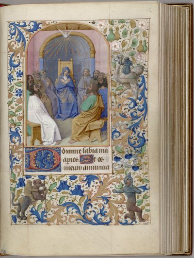 Pfingsten Stundenbuch, 1450-1499 von Jean Fouquet