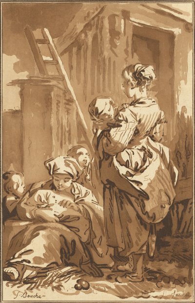 Les nourrices, 1780 von Jean Francois Janinet