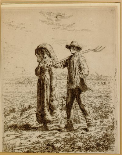 Zur Arbeit gehen, 1863 von Jean Francois Millet