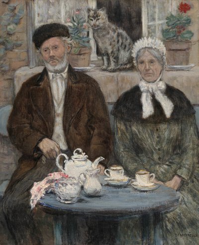 Nachmittagstee, ca. 1880 von Jean Francois Raffaelli