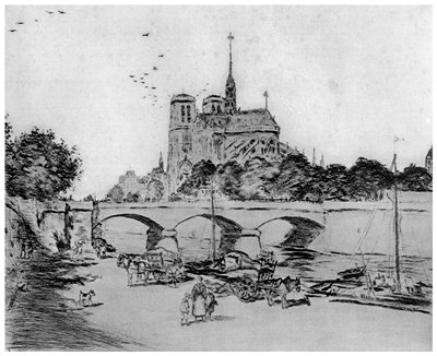 Notre Dame, ca. 1870-1920 von Jean Francois Raffaelli