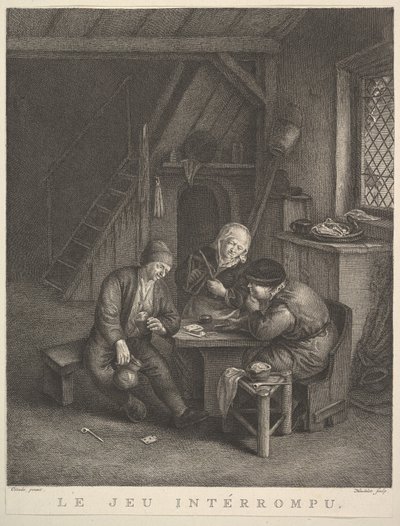 Das unterbrochene Spiel Le Jeu interrompu, 1730-68 von Jean Heudelot