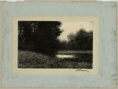 Landschaft mit Teich von Jean Jacques Henner