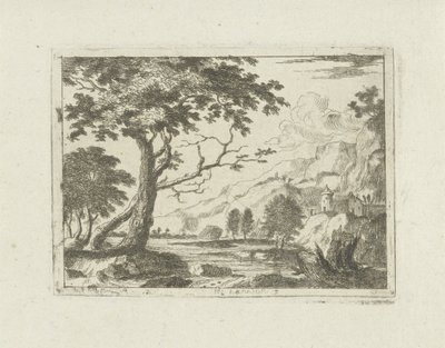 Berglandschaft mit einem Fluss von Jean Joseph Hanson