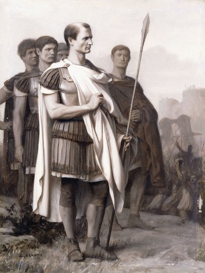 Julius Caesar und sein Stab von Jean Leon Gerome