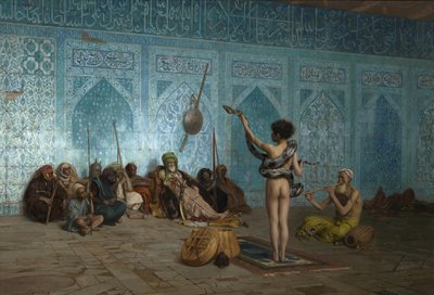 Die Schlangenbeschwörerin von Jean Leon Gerome