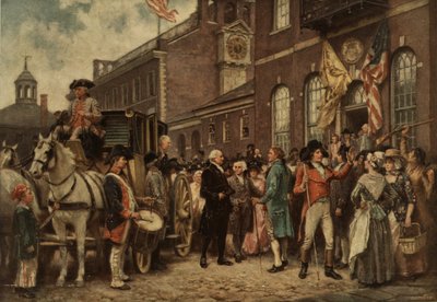 Washingtons Amtseinführung in Philadelphia, ca. 1930 von Jean Leon Gerome Ferris