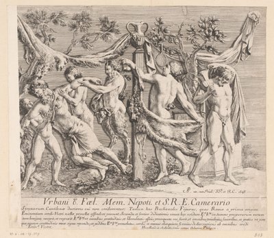 Relief von feiernden Bacchanten von Jean Lepautre