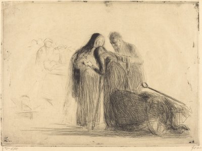 Lourdes, der Gelähmte (zweite Platte) von Jean Louis Forain