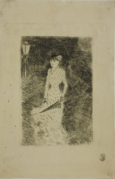 Spazierende Frau mit Regenschirm von Jean Louis Forain