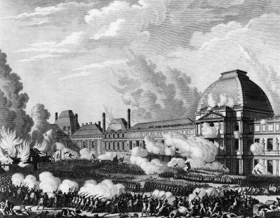 Französische Revolution: 10. August von Jean Louis II (after) Prieur