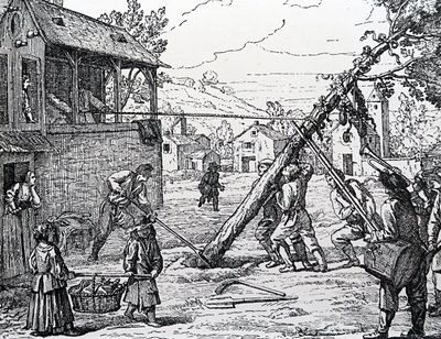 Das Aufstellen des Maibaums von Jean Mariette