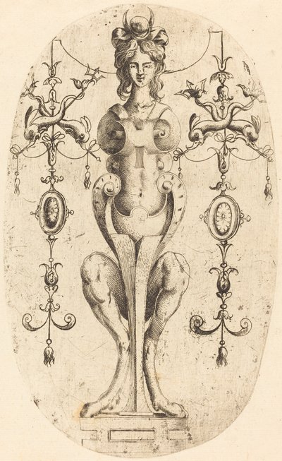 Sphinx mit Halbmond auf dem Kopf von Jean Mignon
