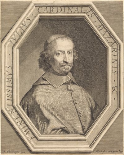 Kardinal Mazarin von Jean Morin after Philippe de Champaigne