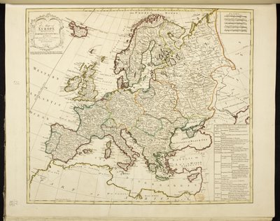 Karte von Europa von Jean Palairet