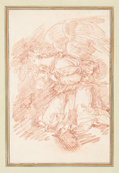 Kniende geflügelte Figur von Jean Robert Ango