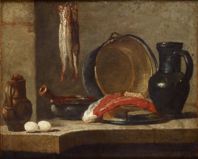 Stillleben mit Küchenutensilien von Jean Baptiste Simeon Chardin