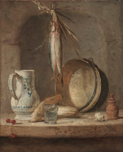 Stillleben mit Heringen von Jean Baptiste Simeon Chardin