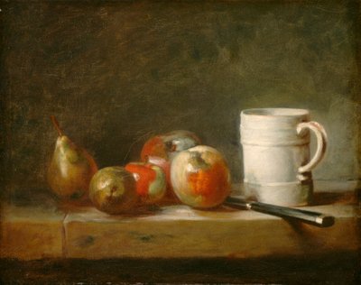 Stillleben mit weißem Becher von Jean Baptiste Simeon Chardin